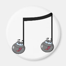 Double Music Notes Refrigerator Magnet