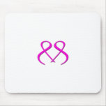 Double Pink Ribbon Breast Cancer Heart Mousepad