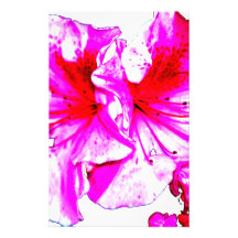 Double Pink Splash Azalea Blooms Personalized Stationery
