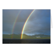 Double Rainbow Greeting Cards
