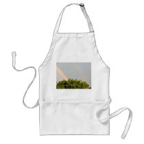Double Rainbow Photo with sky and trees Apron