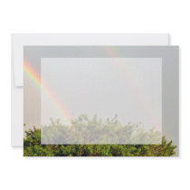 Double Rainbow Photo with sky and trees Invitation