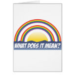 Double Rainbow What Does It Mean? Greeting Cards