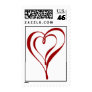 Double Red Hearts Postage Stamps