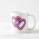 Double Red, White and Blue Hearts mugs