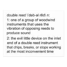 Double Reed Definition Postcards