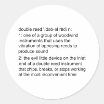 Double Reed Definition Stickers
