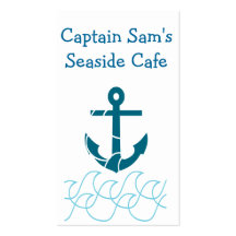 Double sided ocean and anchor themed business card