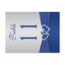 Double-sided Royal Blue and Silver Table Number