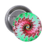 Double spirale -. conception de fractale badge avec épingle
