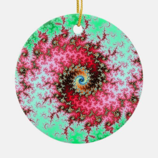 Double spirale -. conception de fractale ornements de noël