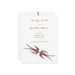 Double Swallows Spring Flowers Save-The-Date Card/