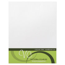 Double Swirl Chartreuse Letterhead