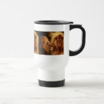 Double tasse de voyage de lion