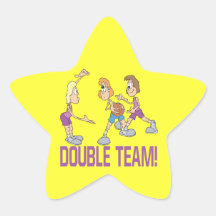 Double Team Star Sticker