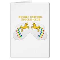 Double Unicorn Success Club Greeting Cards