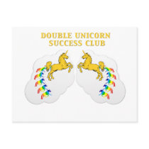 Double Unicorn Success Club Postcard