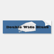 Double Wide Blues Bumper Stickers