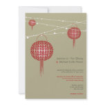 Double Xi Lanterns Chinese Wedding 2in1 Invite