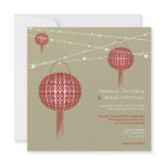 Double Xi Lanterns Chinese Wedding 2in1 Invite