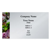 Doubles fleurs de cerisier cartes de visite personnelles