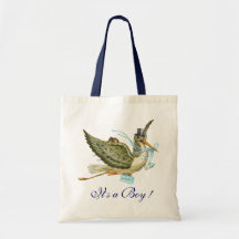 DOUCHE DE BÉBÉ DE CIGOGNE SACS EN TOILE