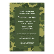 Douche de Camo ou partie de fiançailles nuptiale invitations