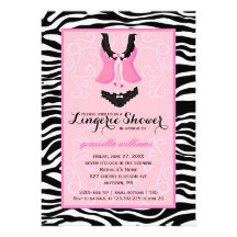 Douche de fantaisie Bachelorette de lingerie de zè Invitations Personnalisées