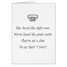 Douche/invitation nuptiales partie de Bachelorette Carte De Vœux