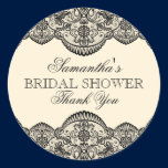 Douche nuptiale de dentelle pure autocollants