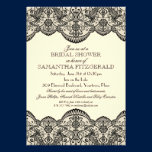 Douche nuptiale de dentelle pure invitations