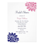 Douche nuptiale de fleur de Lotus bleu de saphir invitations