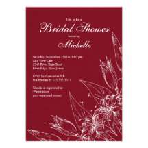 Douche nuptiale de fleur marron élégante de lis bristols personnalisés