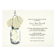 Douche nuptiale de pot d'hortensia et de maçon bristols
