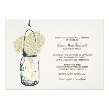 Douche nuptiale de pot d'hortensia et de maçon bristols