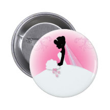 Douche nuptiale de silhouette élégante de jeune ma pin's
