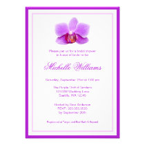 Douche nuptiale d'orchidée pourpre élégante invitations