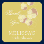 Douche nuptiale en baisse d'ocre jaune de fleurs autocollants