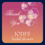 Douche nuptiale juteuse en baisse d'Ombre de fleur autocollants