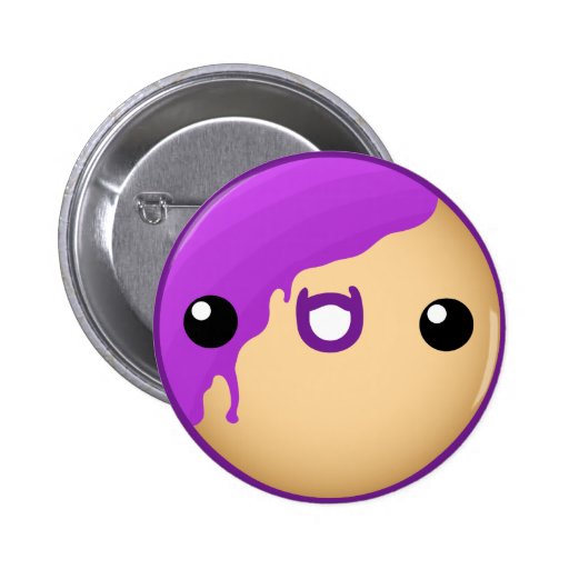Doughnut Button Purple