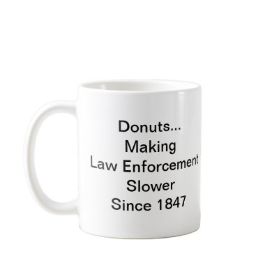 Doughnut/Cop History Mug by TheLiquidDragon