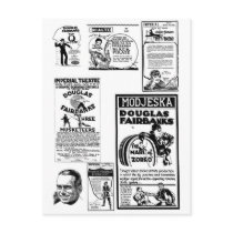 Douglas Fairbanks Silent movie ads Post Card