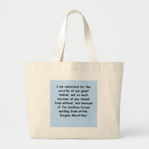 douglas macarthur quote canvas bags