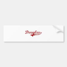 Douglas Massachusetts Classic Design Bumper Stickers