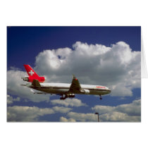 Douglas MD-11 on final approach Cards