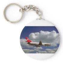 Douglas MD-11 on final approach Key Chains
