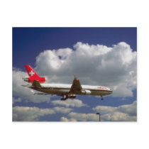 Douglas MD-11 on final approach Postcard