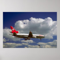 Douglas MD-11 on final approach Posters