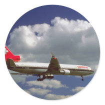 Douglas MD-11 on final approach Sticker