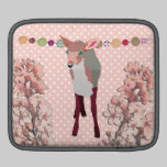 Douille assez rose d'iPad de faon de fleurs de cer housses ipad
